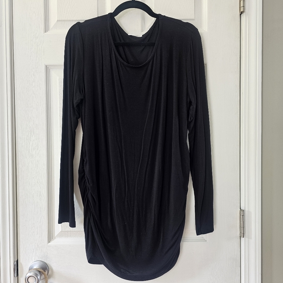 Small Show Black Long Sleeve Lightweight Maternity Shirt Size XL - Picture 2 of 14